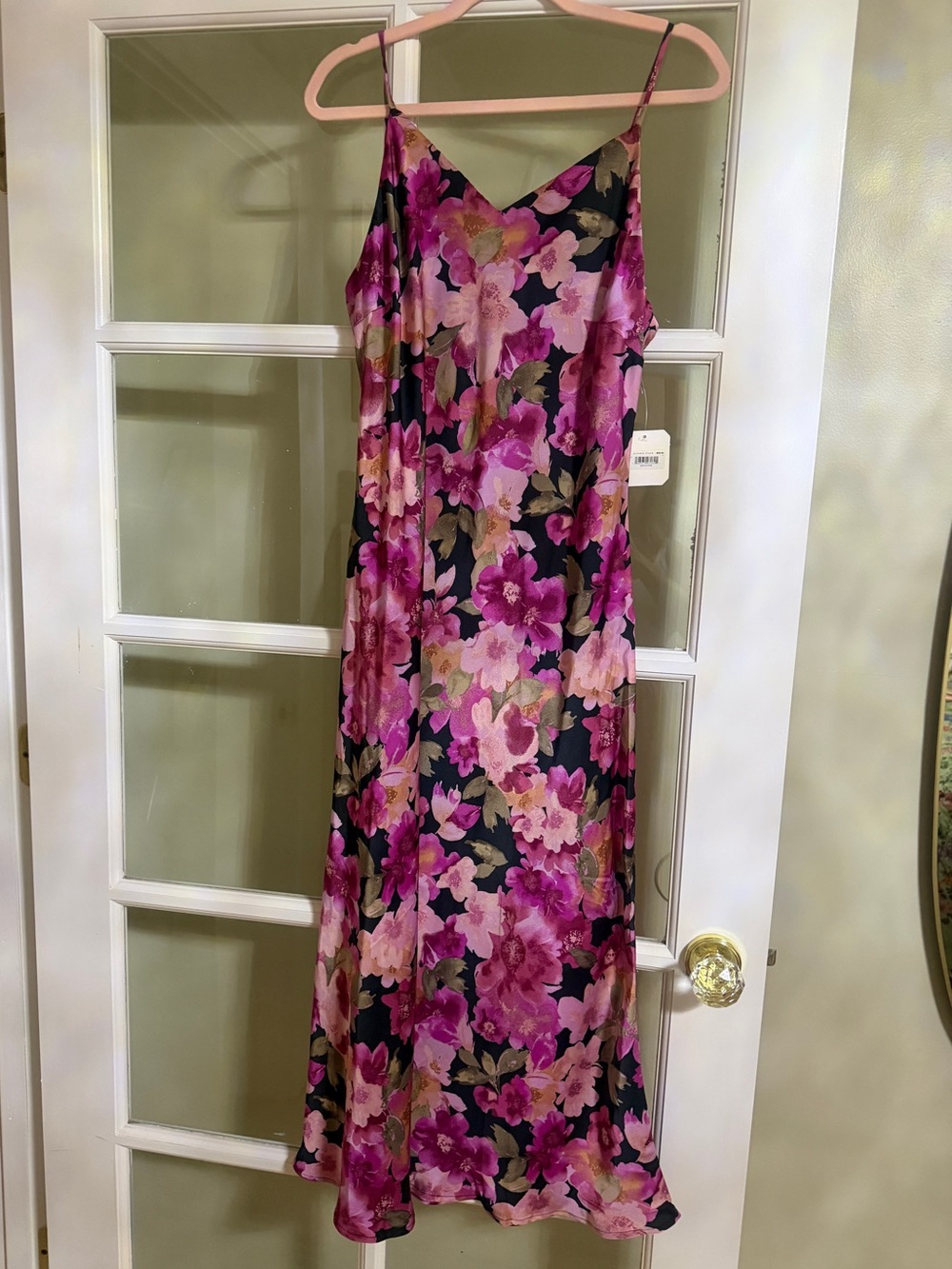 Altrd State Floral Slip Dress in Pink and Black